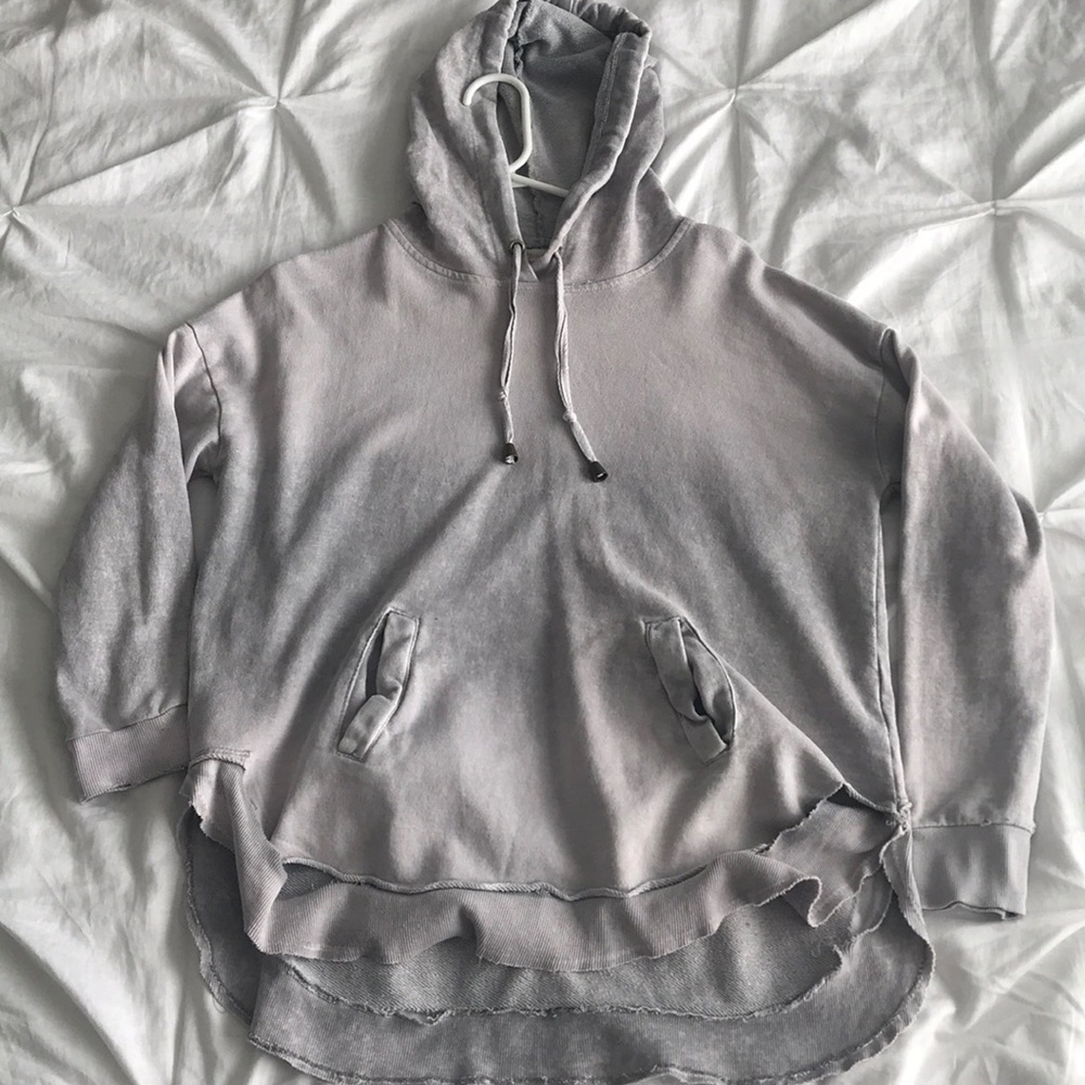 light washed grey hoodie